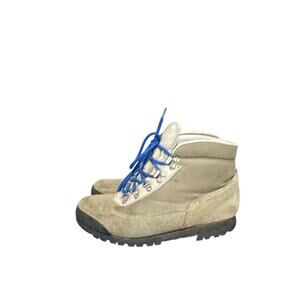 Vtg MERRELL Gray Leather Hiking Mountaineering Boots Womens US 8.5 M GoreTex